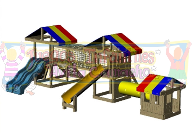 MODULO DOBLE CON CASITA DE MUNECAS